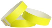 Stub Tyvek Wristbands - Solid Yellow - 1000ct Box