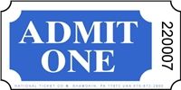Blue Admit One Tickets