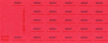 Chinese Auction Tickets - Red - 500 Count