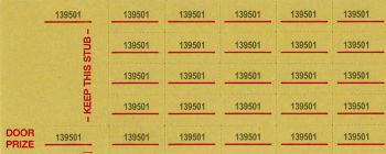 Chinese Auction Tickets - Yellow - 500 Count