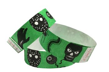 Tyvek® Wristbands - Halloween - Horror - Green