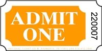 Orange Admit One Tickets