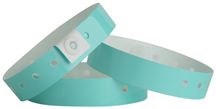 Plastic Wristbands - Aqua - 500ct Box