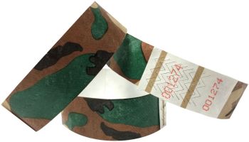 Tyvek® Wristbands - Camouflage - Green, Brown & Black