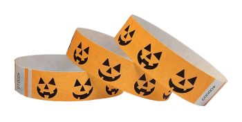 Tyvek® Wristbands - Halloween - Jack-o-Lanterns