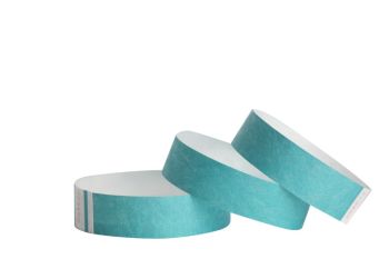 Tyvek® Wristbands - Security Ink - Solid - Teal