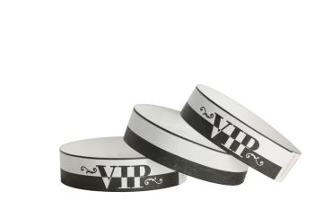 Tyvek® Wristbands - VIP - Black