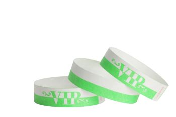 Tyvek® Wristbands - VIP - Green