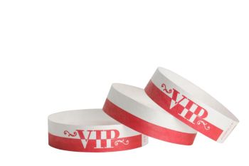 Tyvek® Wristbands - VIP - Red