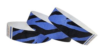 Tyvek® Wristbands - Zebra - Blue
