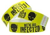 Tyvek® Wristbands - Halloween - Infected - Yellow