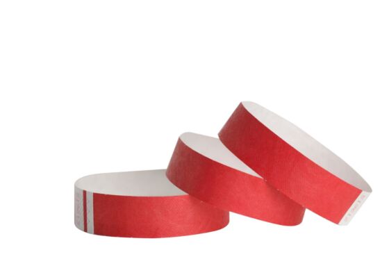 Tyvek® Wristbands - Solid - Red - National Ticket Company