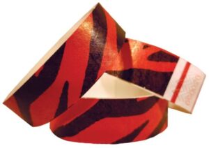 Tyvek® Wristbands - Zebra - Black & Red